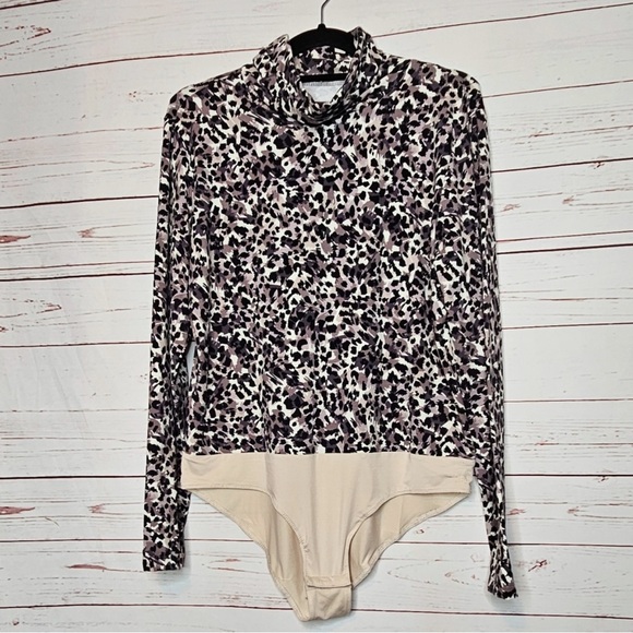 Isaac Mizrahi Tops - Isaac Mizrahi, black leopard bodysuit